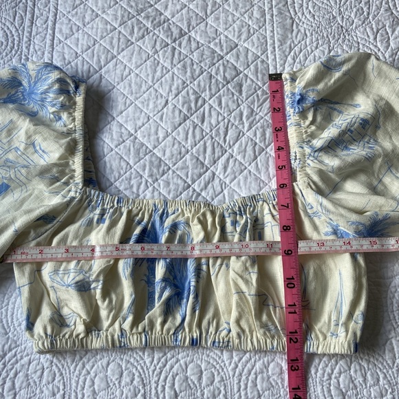 Sabo Jhazelle Set Maxi Skirt And Crop Top Santorini Off White Blue XS - Picture 6 of 16